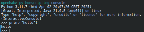 Pythonscripting console